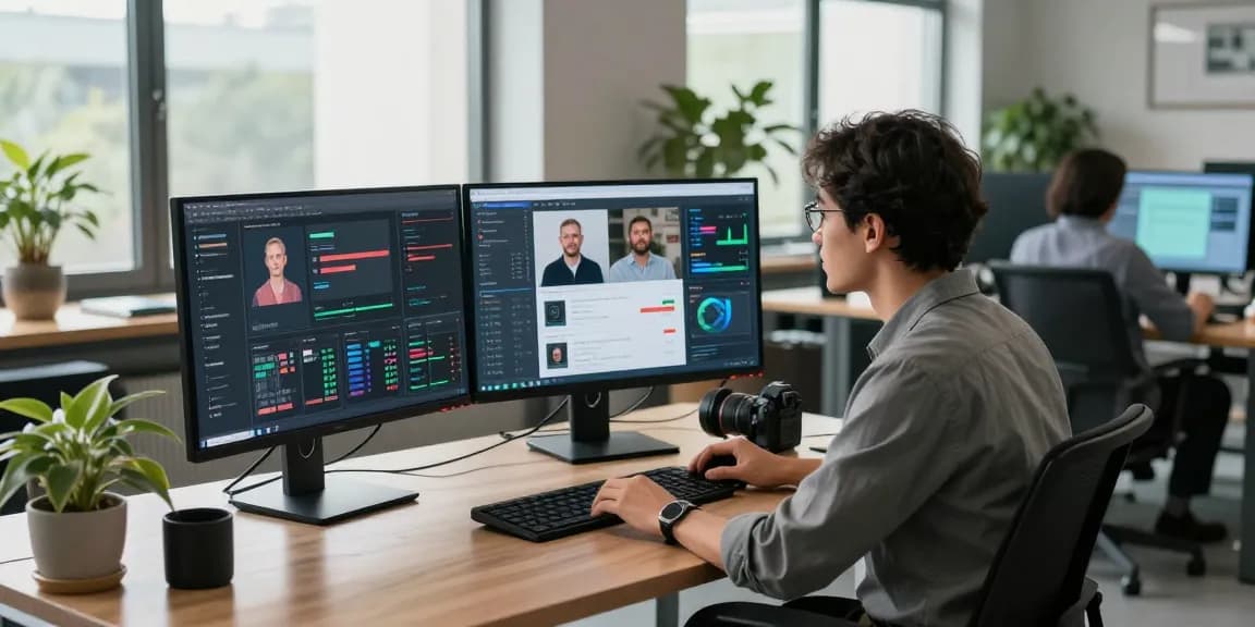 Detect AI images effectively in a modern content moderation workspace with advanced technology.
