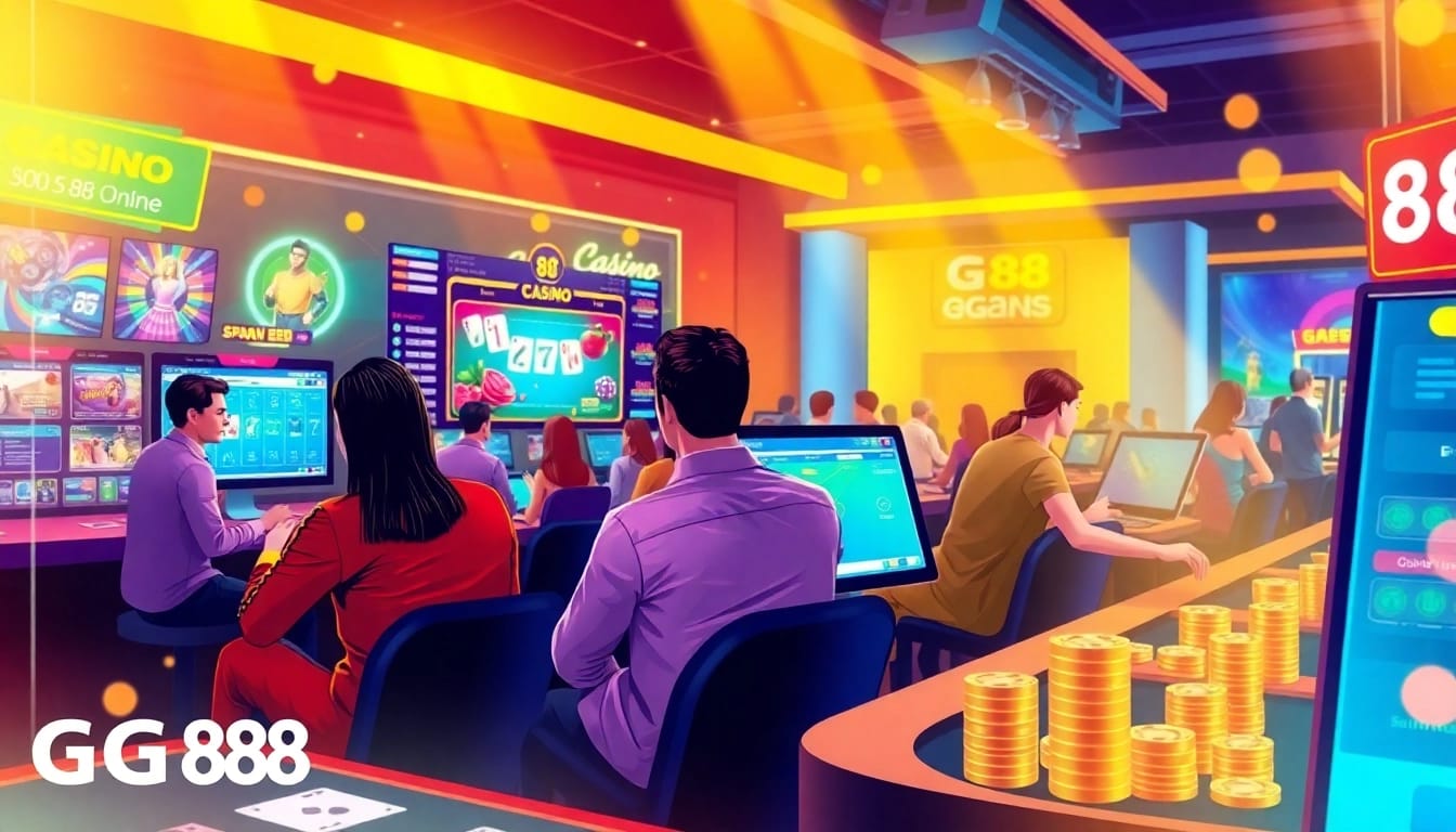 Exciting online casino gaming experience at GG 88 showcasing players engaged in thrilling bets.