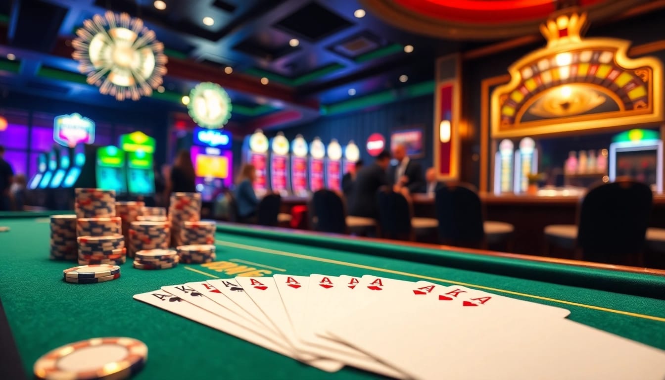 KPI4D players engaging at a vibrant casino table, showcasing excitement and high stakes.