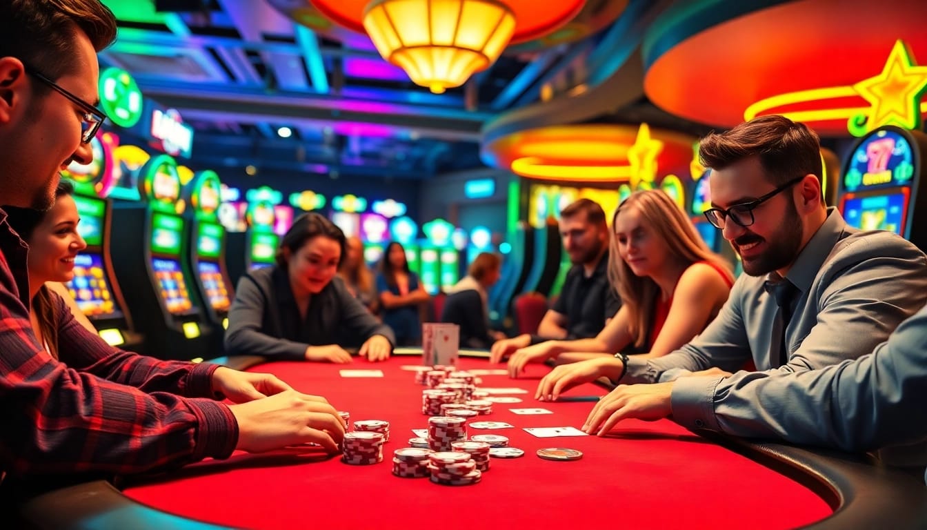 Pemain bersaing dengan bbni4d di meja poker yang hidup, menunjukkan taruhan tinggi.