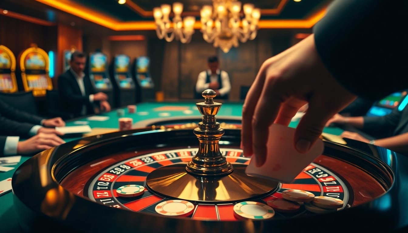Place bets at the roulette table in a stylish casino environment inspired by https://fc88.football/ for a thrilling experience.