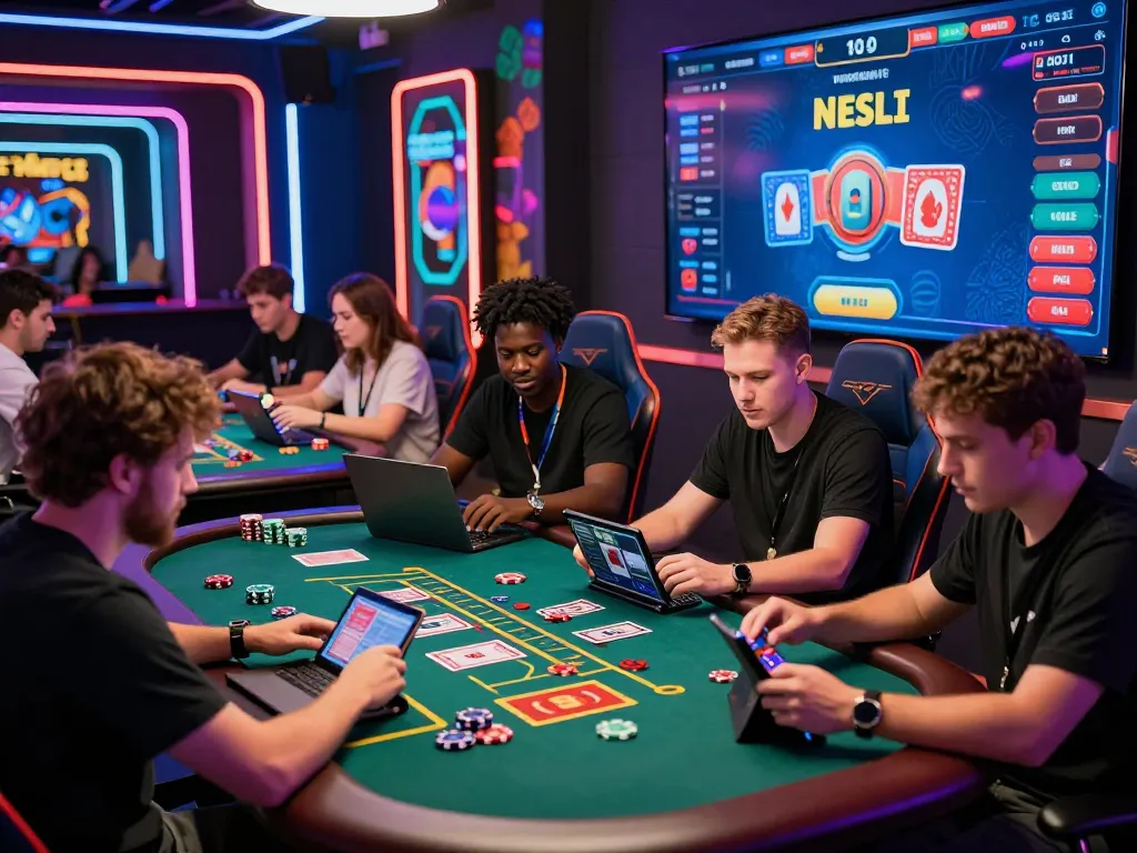 Engaging online baccarat game scene showcasing diverse players enjoying the vibrant virtual casino environment with modern technology