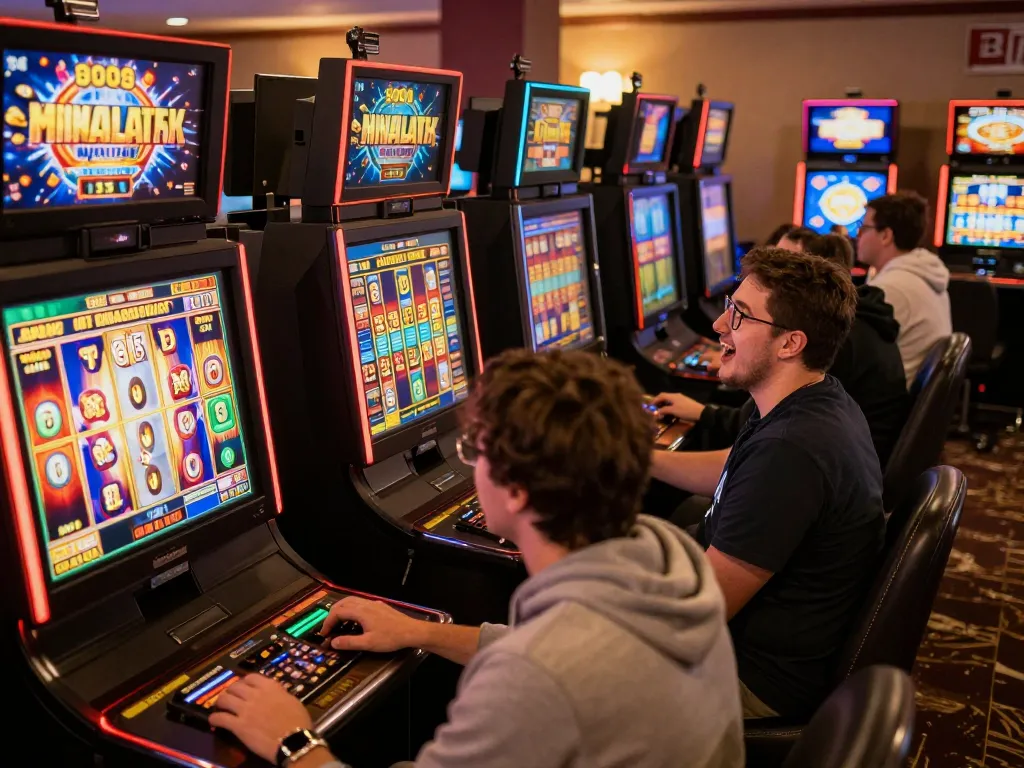 Engaging in slot depo 1000 gameplay at home with friends, showcasing online slot features and excitement.