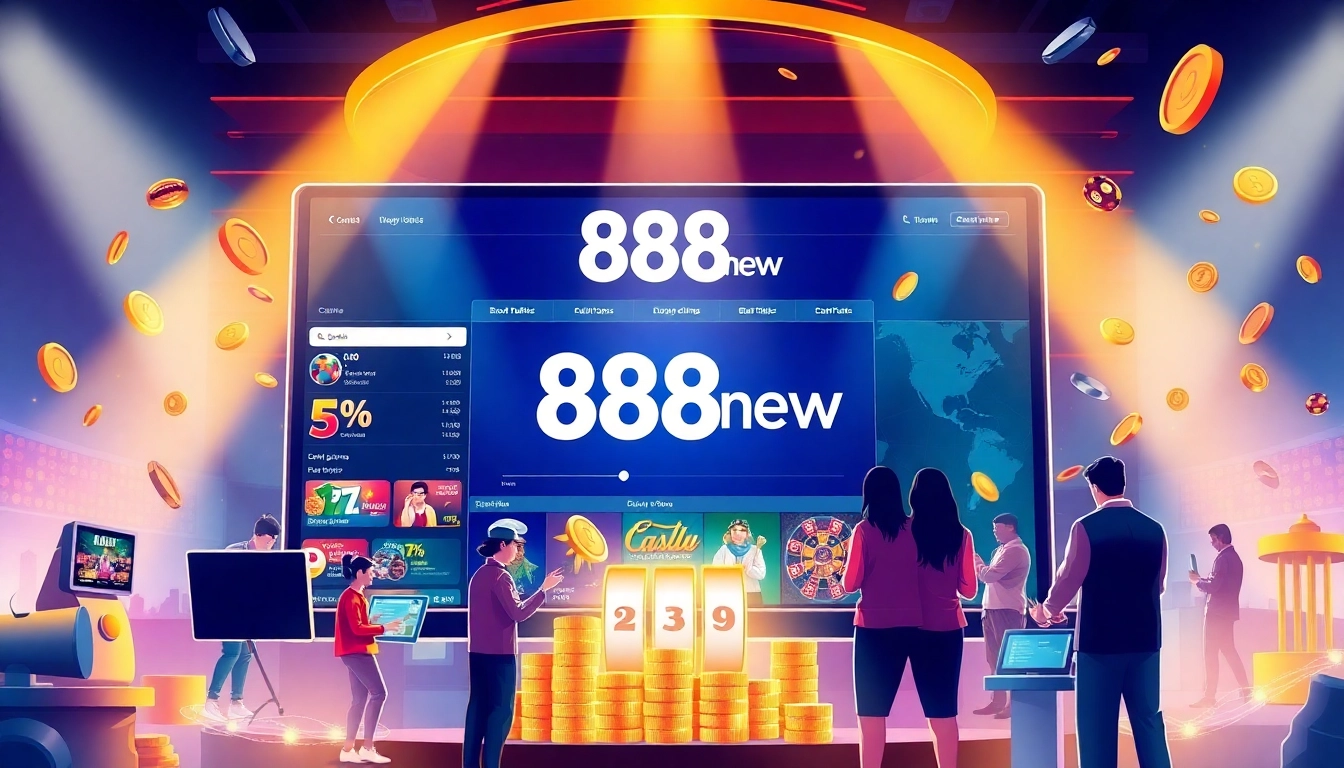 Engaging visualization of the 888new online gambling platform showcasing diverse gaming options.