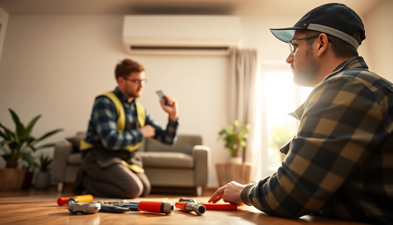 Skilled technician performing HVAC Repair Tampa services in a well-lit home environment.