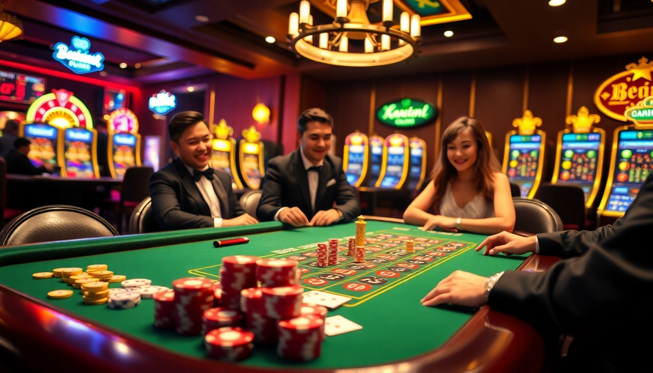 K9K9 game featuring a luxurious casino table with poker chips and cards.