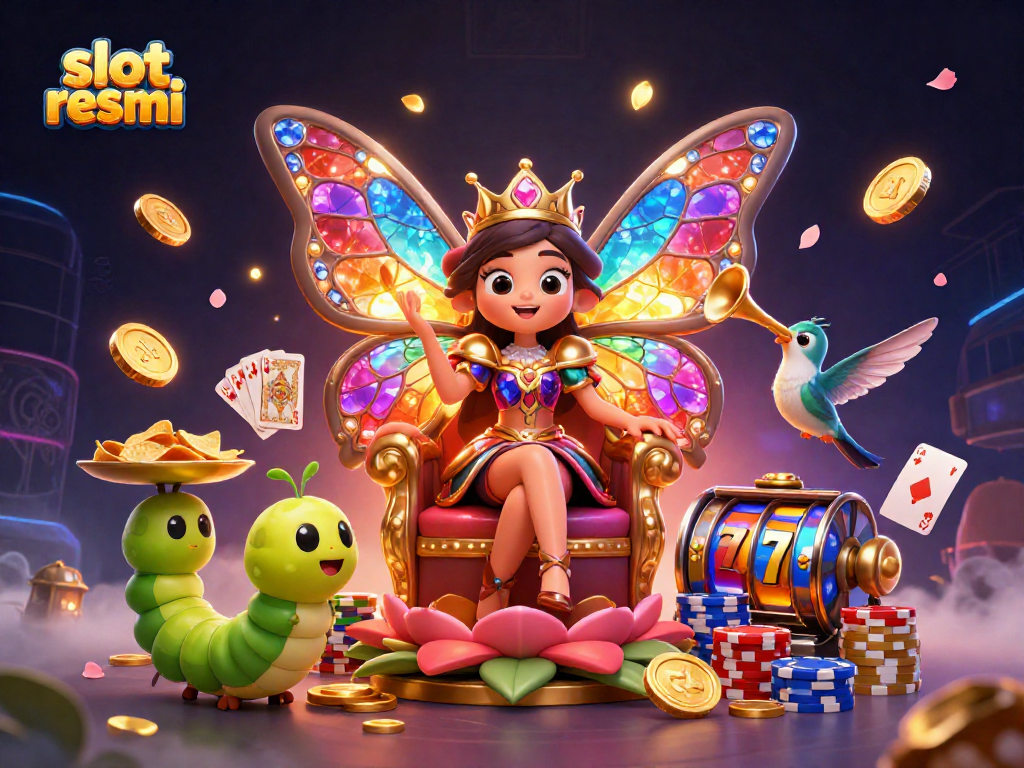 Experience the excitement of slot resmi with enchanting characters and vibrant casino elements.