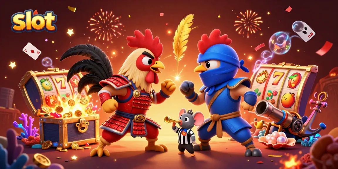 Slot bertemukan ayam juara dengan latar belakang grafis ceria, menghasilkan pengalaman kasino yang mendebarkan.
