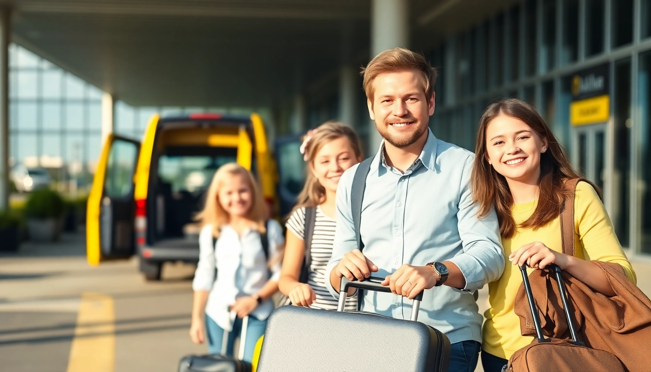 Family embracing their journey during Beauvais Airport to Disney Transfer, showcasing joyful travel.