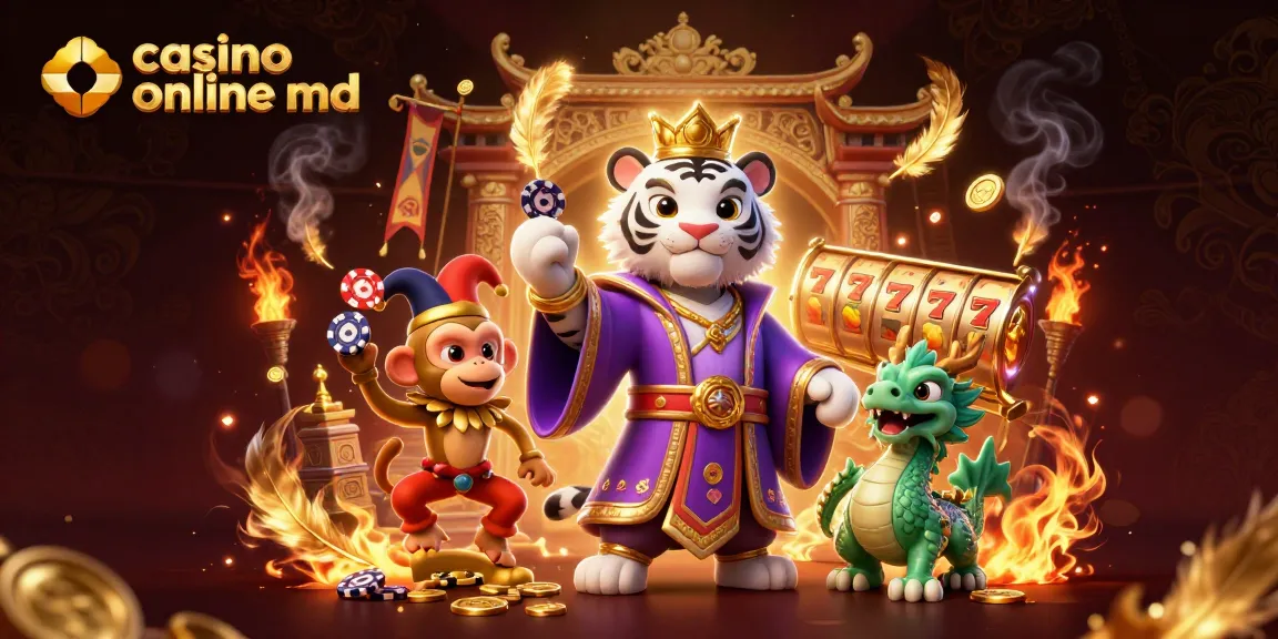 Experimentează aventura la casino online md cu tigri alb, maimuțe de joker și simboluri de slot!