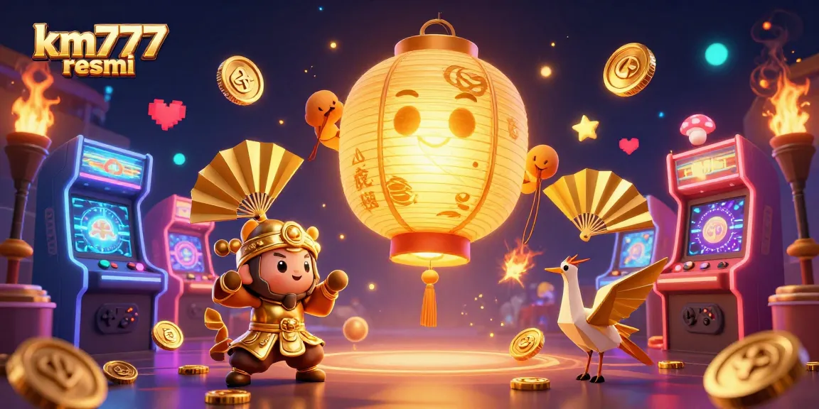 Experience gaming magic with km777 resmi under a vibrant digital night market casino.