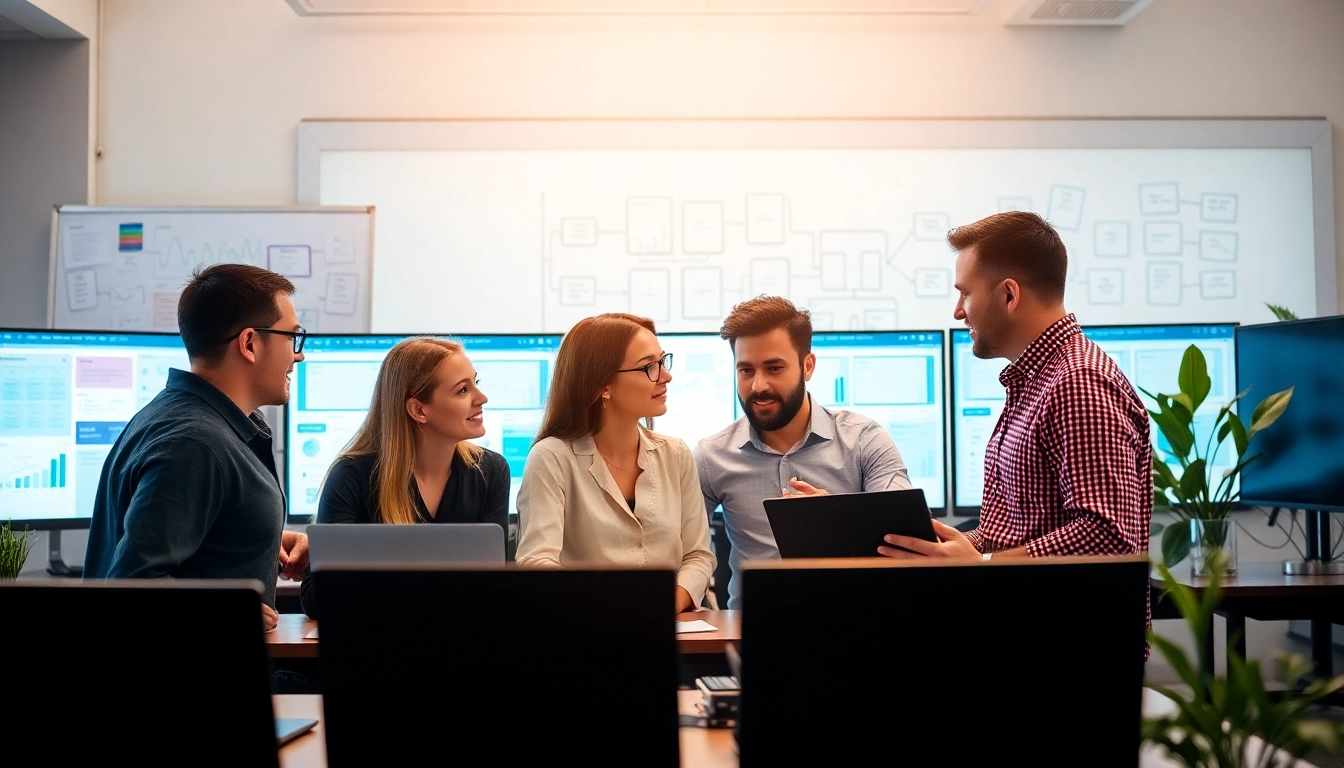 Highlighting managed it services lakeland in an engaging office collaboration scene.