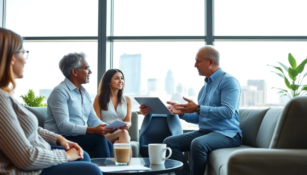 Enhancing retirement planning San Antonio with a financial advisor's guidance in a modern office.