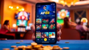 Engaging online gaming experience at AF88, showcasing vibrant casino games and user-friendly interface.