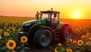 View the powerful AF88 tractor working effectively in a vibrant agricultural landscape.