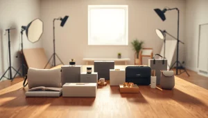 Fotografo di Prodotti che cattura foto di alta qualità in un moderno studio.