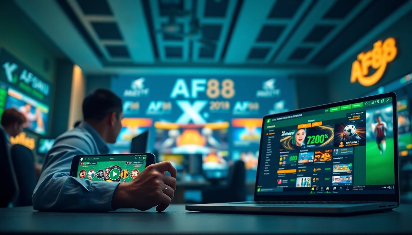 Experience online gaming with AF88's engaging betting platform, featuring user-friendly interfaces and vibrant game graphics.