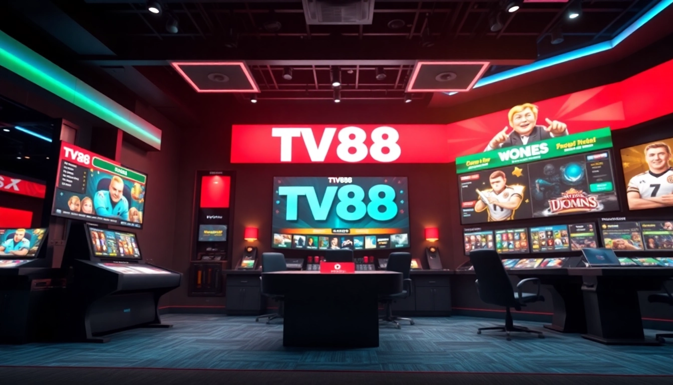 TV88 interactive online gaming interface showcasing vibrant design and user-friendly layout.
