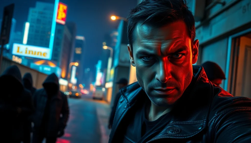 Chance Freeman faces danger in A Deadly Chance with urban shadows and suspenseful lighting.