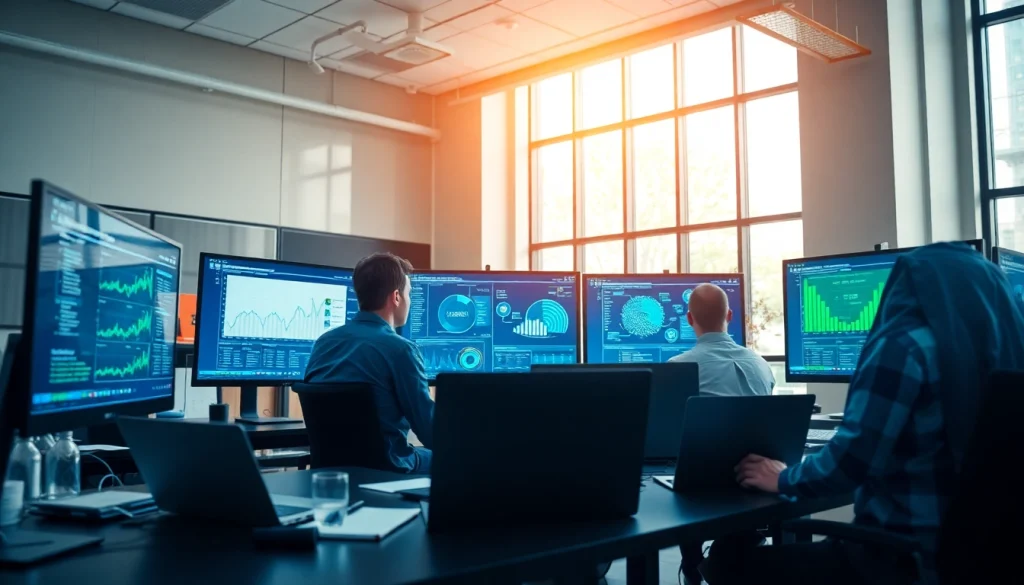 Provide managed IT support services efficiently with a dedicated team in a modern office.