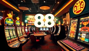 Experience the thrilling world of 888new with a dynamic casino scene showcasing safe online gaming.