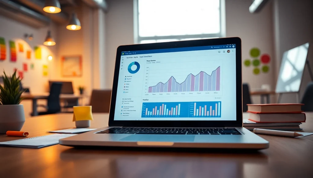 Engage with the best smm panel in a dynamic digital marketing workspace showcasing analytics.