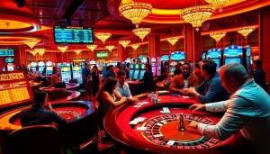 Experience the thrill of high-stakes gambling with https://mm88.video/ showcasing vibrant roulette wheels and poker chips.