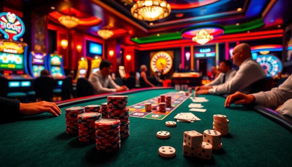 Experience the excitement of casino gaming with SHBET at https://shbet.id/ featuring poker tables and vibrant slot machines.