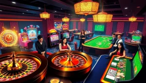 Experience vibrant gaming excitement at https://jun88ld.com/ with luxurious casino tables and joyful players.