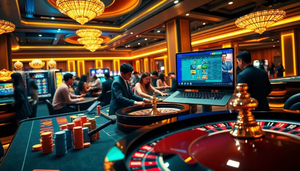 Excited players betting at the GG88 gaming table showcasing online gambling options at https://gg88.biz/.