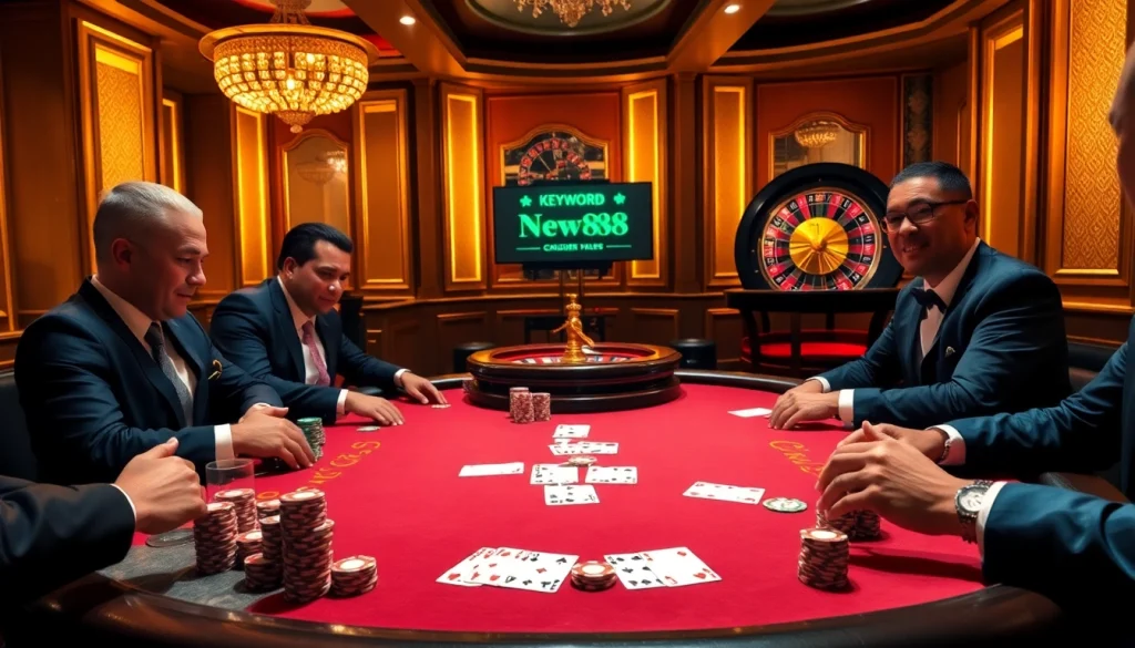 Players strategize at a new888 poker table, highlighting excitement and high-stakes gambling.