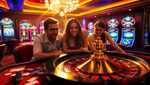 Experience the thrill of winning at OK365 casino's gaming table with excitement and engagement.