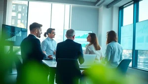 Strategies in a collaborative session enhance Strategy Capture Management effectiveness in a modern office.