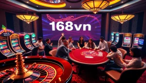 Experience thrilling moments at 168vn's vibrant casino with roulette, slots, and poker excitement.