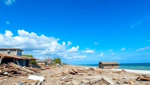 Assessing the impact of Florida Hurricane Damage on coastal town recovery efforts.