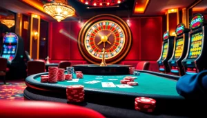 Enjoy a thrilling gambling experience at https://lc88comm.com/, showcasing vibrant casino elements.