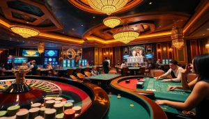 Engaged players enjoying live action at the Top 10 Nhà Cái Uy Tín casino, showcasing excitement and luxury.