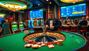 Experience the excitement of uu88 bet with a vibrant casino atmosphere filled with roulette and poker action.