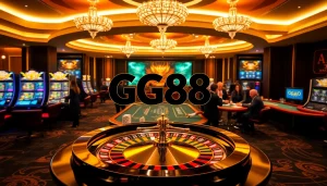 GG88 players enjoying a thrilling casino experience at a luxurious roulette table.