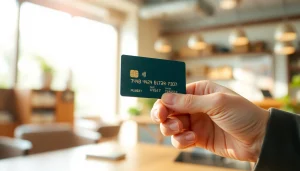 카드깡의 현금화 과정을 표현한 손과 신용카드 클로즈업 이미지