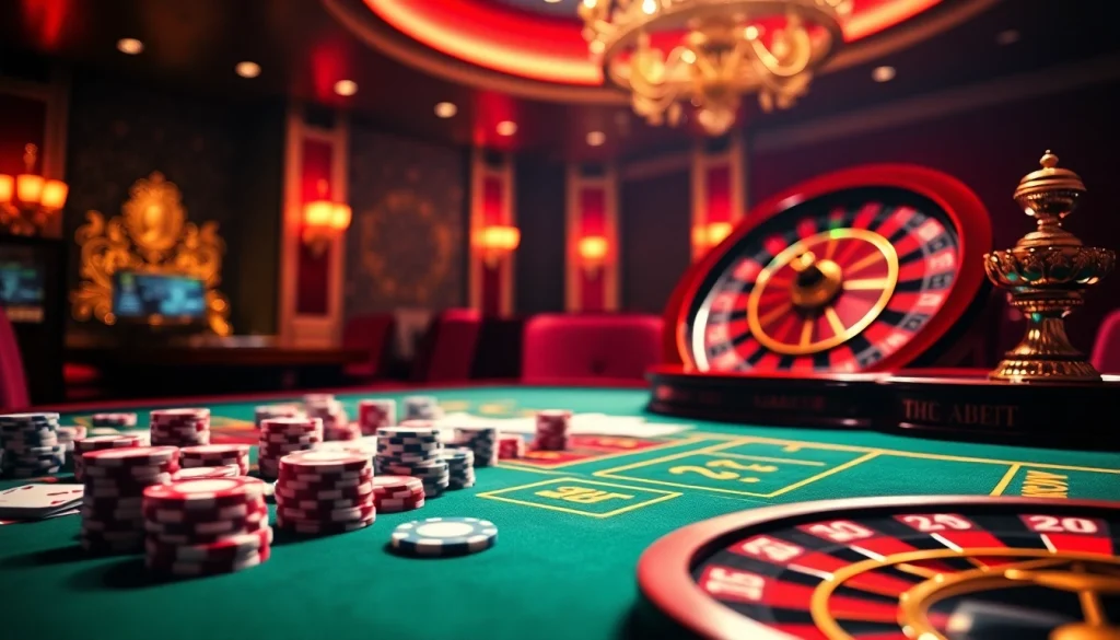 Experience the excitement of gambling at Trang Chủ THABET casino with vibrant tables and thrilling gameplay.