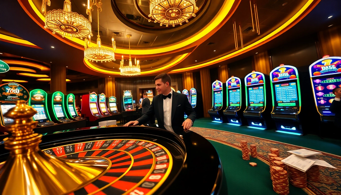 Players betting on the roulette table at a vibrant casino setting bringing the excitement of 789 win to life.