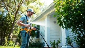 Soft wash pressure washing services enhancing a home's exterior in Kissimmee, FL.