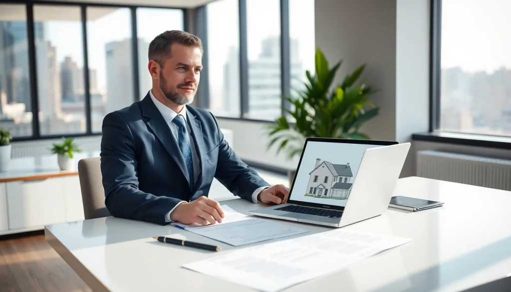 Engage with a dedicated real estate lawyer in a modern office setting, showcasing professionalism and expertise.