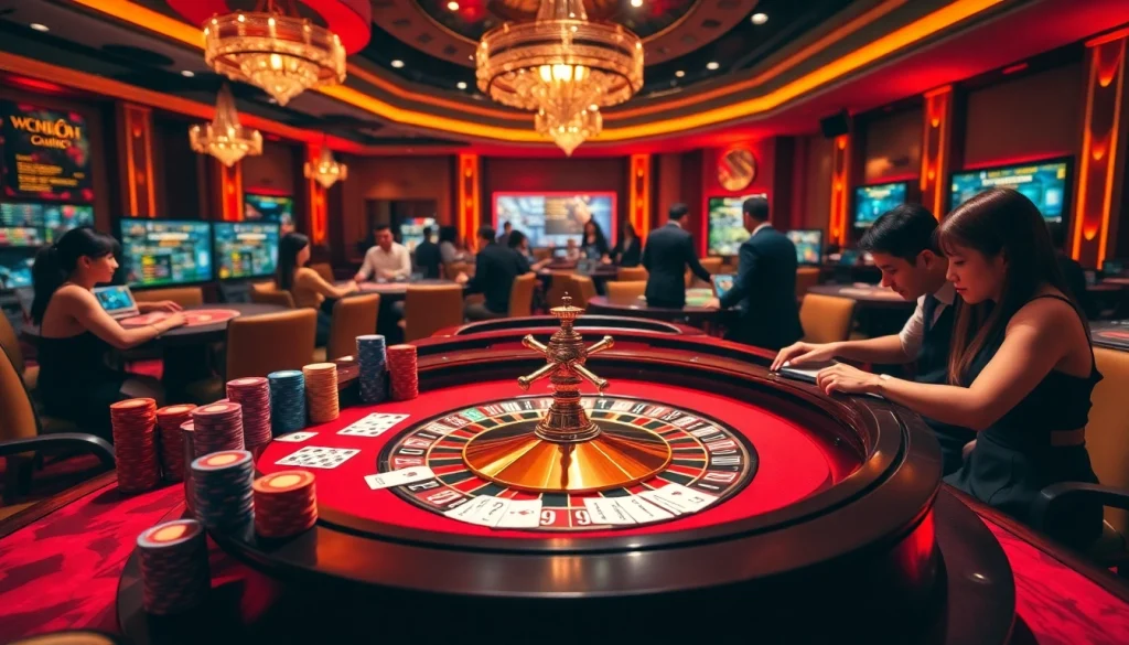 Join the excitement at nhà cái uy tín with vibrant casino tables and engaging gameplay.