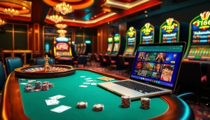 Experience the thrill of gambling online with https://f168.ing/ at a vibrant poker table featuring high-quality cards and chips.