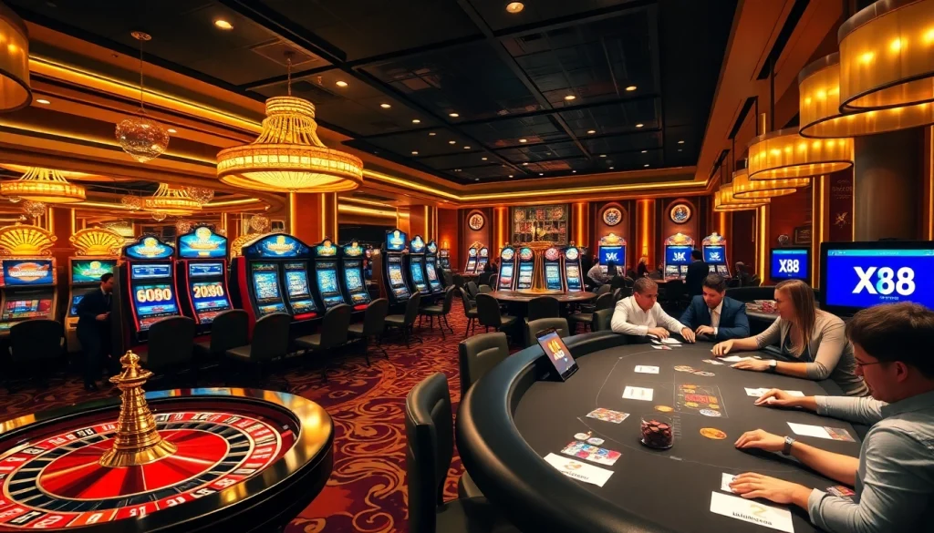 Experience the excitement of gambling at XX88 with vibrant casino visuals and engaging gameplay.