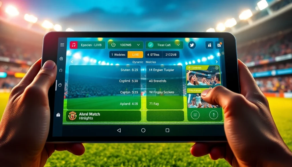 مشهد بث كرة القدم المباشر المثير من كورة لايف على جهاز رقمي.