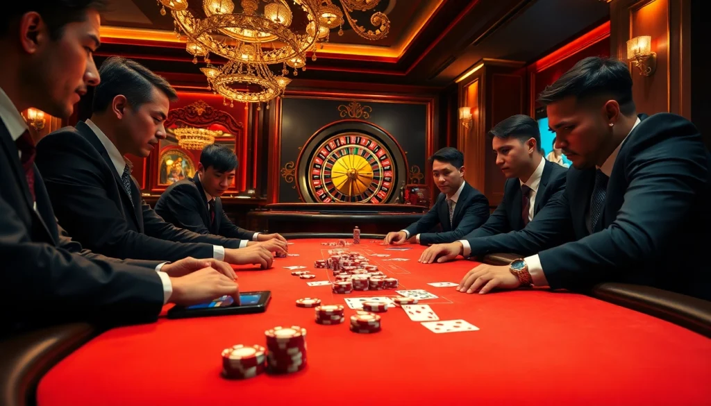 Experience the thrill of u888 com with a vibrant poker scene featuring players, chips, and cards.