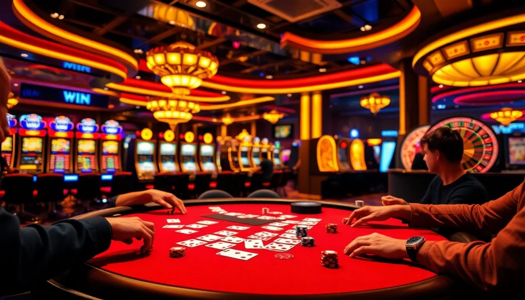 Rasakan sensasi Datuk Win di meja poker kasino mewah dengan elemen permainan yang meriah.